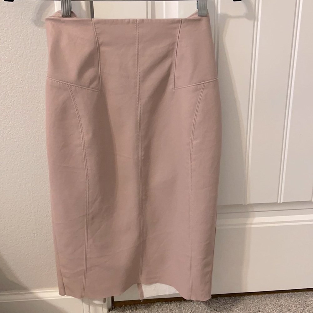 Express Mauve Faux Leather pencil skirt, size 2